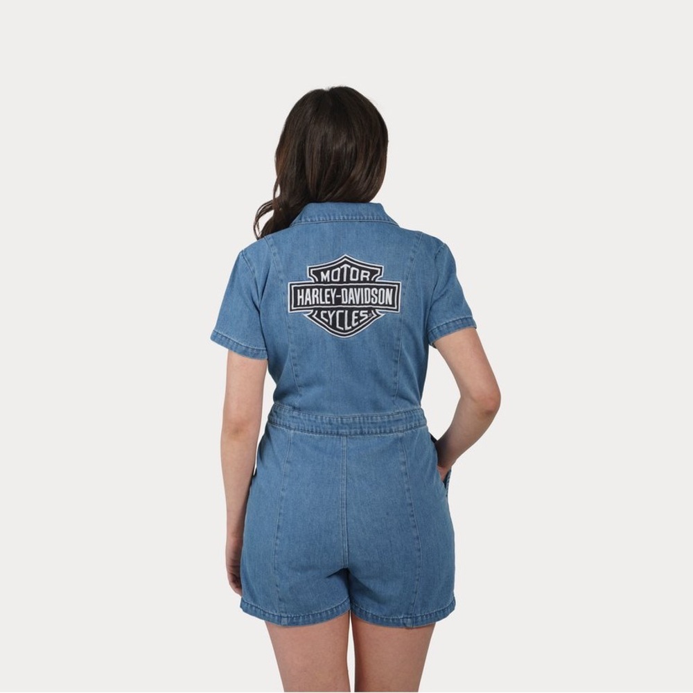 Harley-Davidson Blue Denim Jumpsuit X-Small